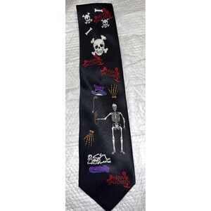 Tie Men's Halloween Necktie Menswear Accessories Formal Scary Skull Holiday